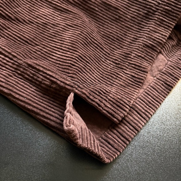 oversized boxy‎ shaket zip front brown corduroy 100% cotton unisex medium - Picture 6 of 9